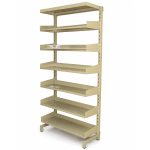 single entry with 4 shelves per side, 12” shelves-''60x36x12”