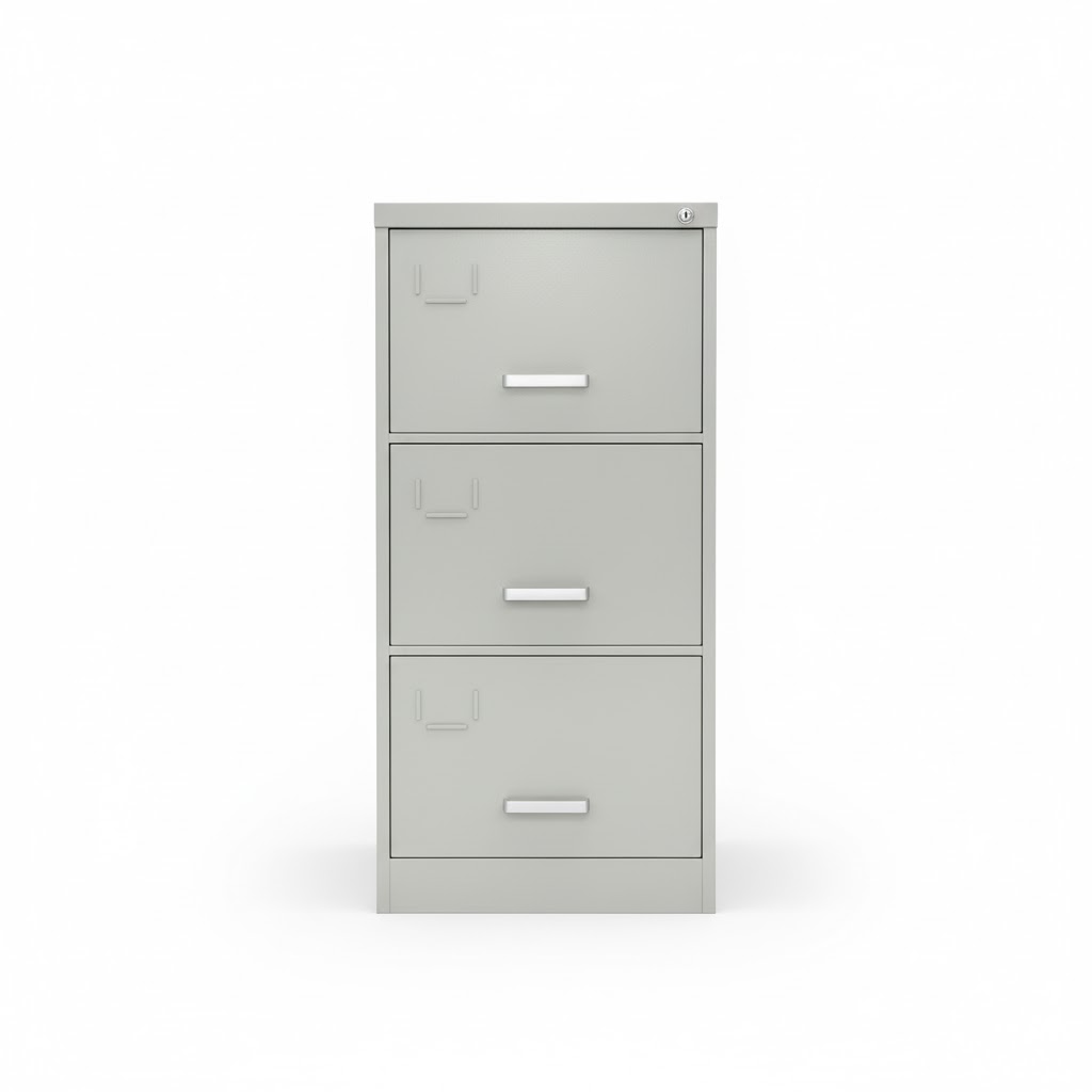 three drawer filing cabinet standard-''40x18x24"