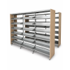 library shelving with mdf end panels