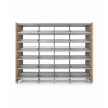 library shelving with mdf end panels