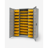 small parts storage cabinet with 72 bins.