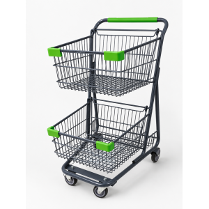 two tier supermarket trolley