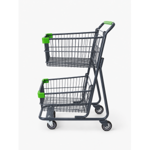 two tier supermarket trolley