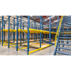 racking with blockboard shelving